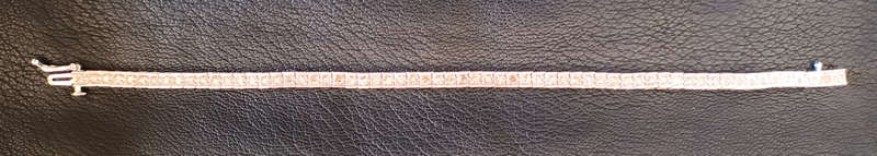 10ct white gold 62 pcs natural diamond tennis bracelet