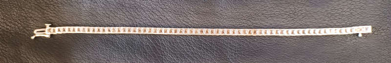 10ct white gold 62 pcs natural diamond tennis bracelet