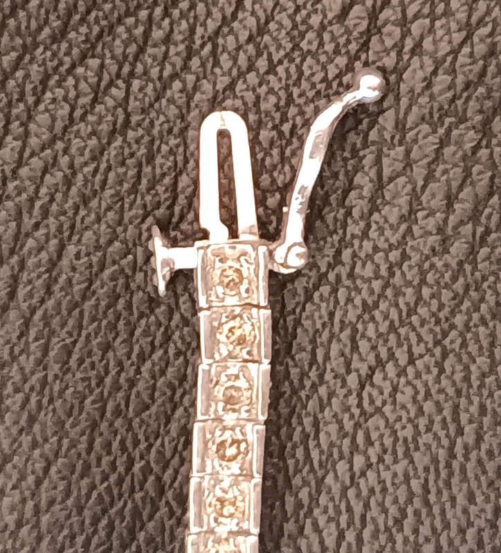 10ct white gold 62 pcs natural diamond tennis bracelet
