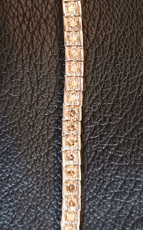 10ct white gold 62 pcs natural diamond tennis bracelet