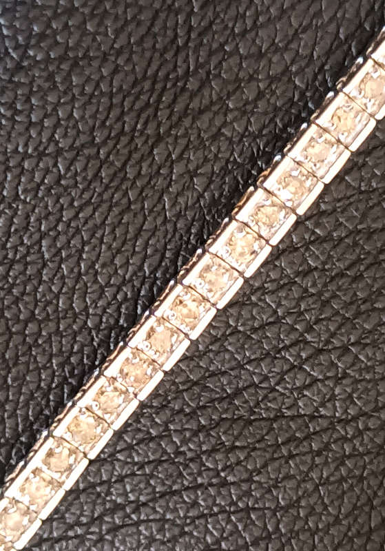 10ct white gold 62 pcs natural diamond tennis bracelet