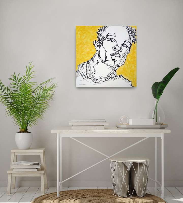 hilton edwards mixed media painting