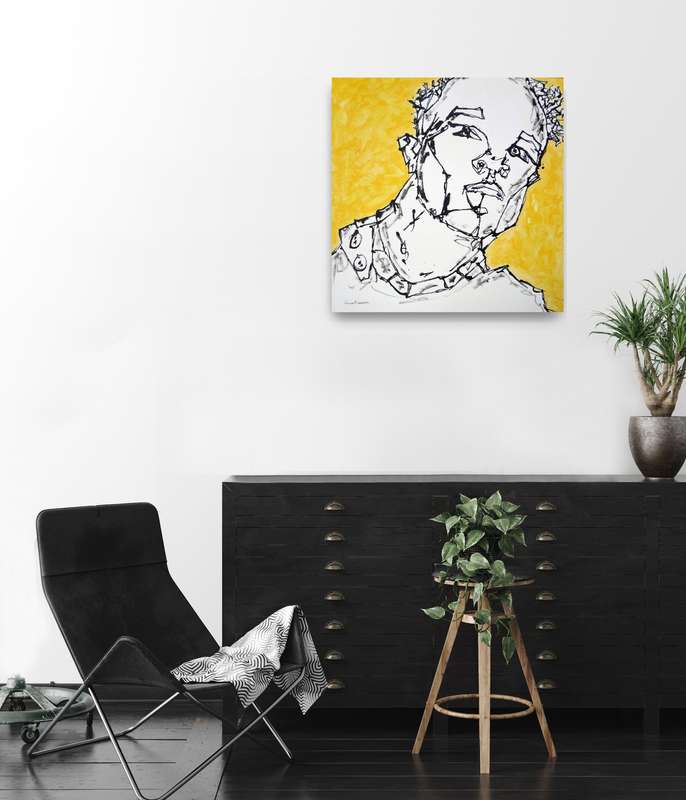 hilton edwards mixed media painting