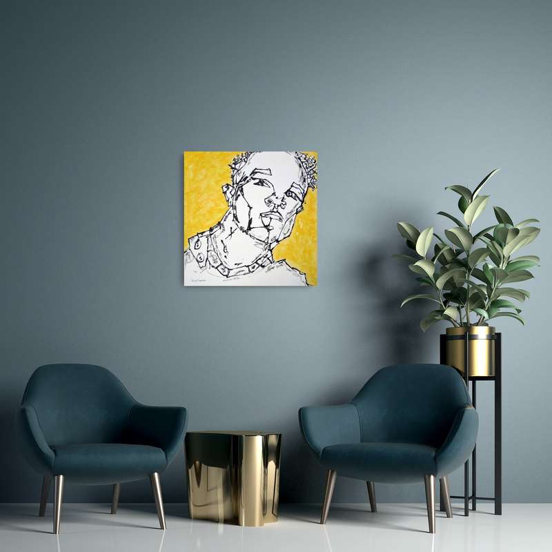 hilton edwards mixed media painting