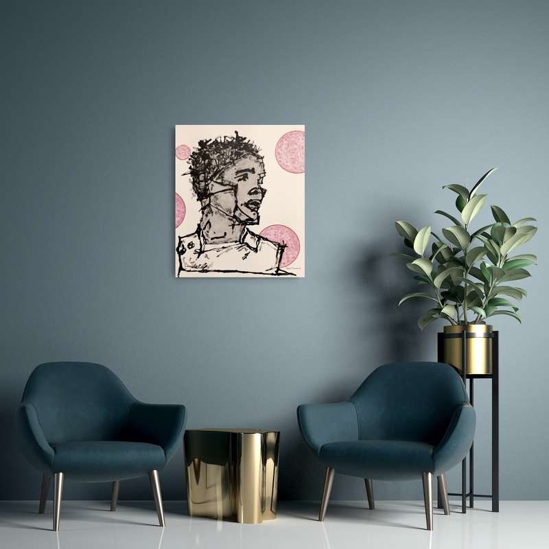 hilton edwards mixed media painting
