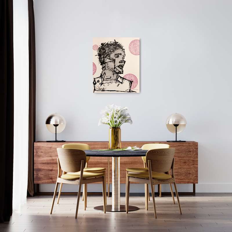 hilton edwards mixed media painting