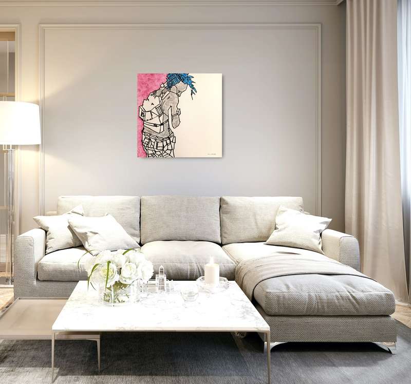 hilton edwards mixed media painting
