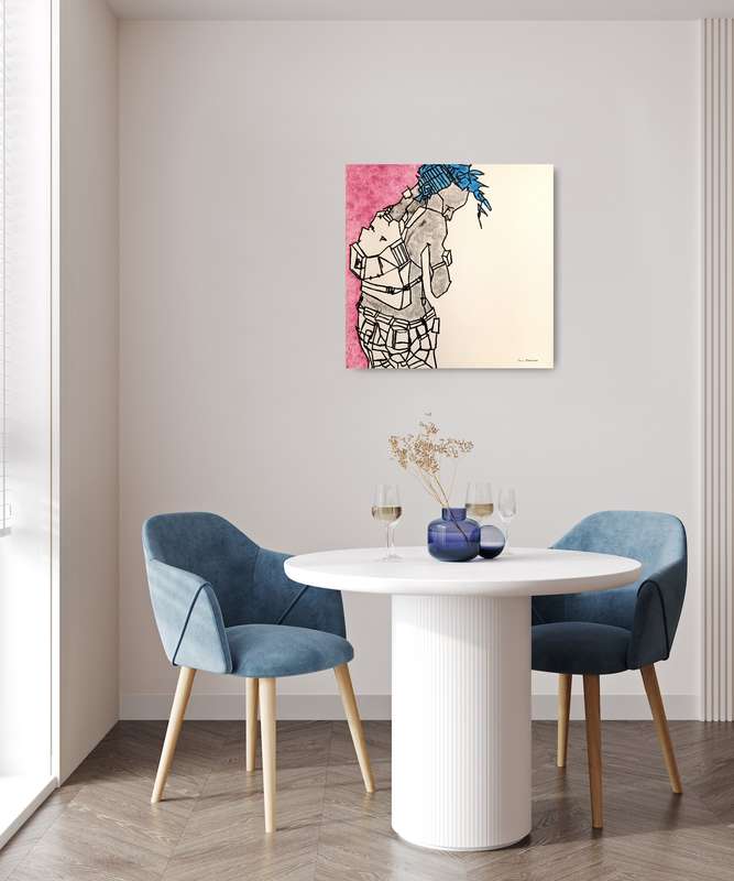hilton edwards mixed media painting