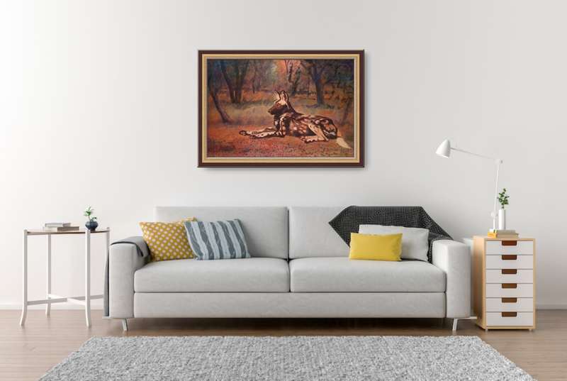 mark enslin oil painting - wild dog
