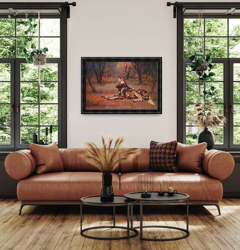 mark enslin oil painting - wild dog