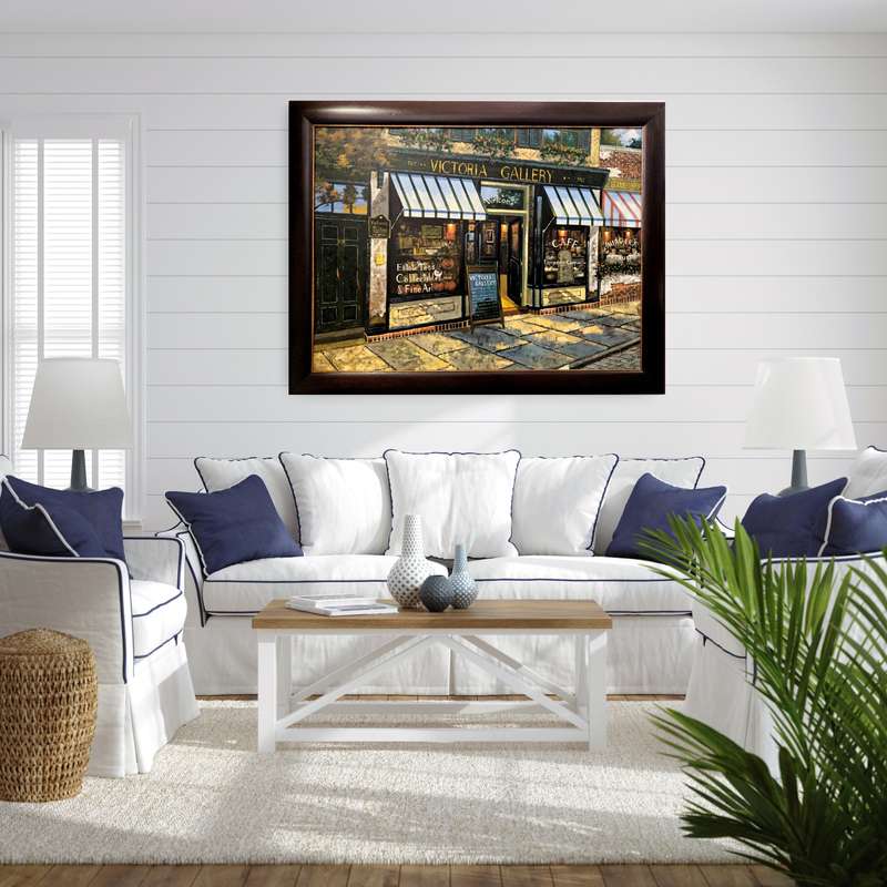 street scene large oil painting