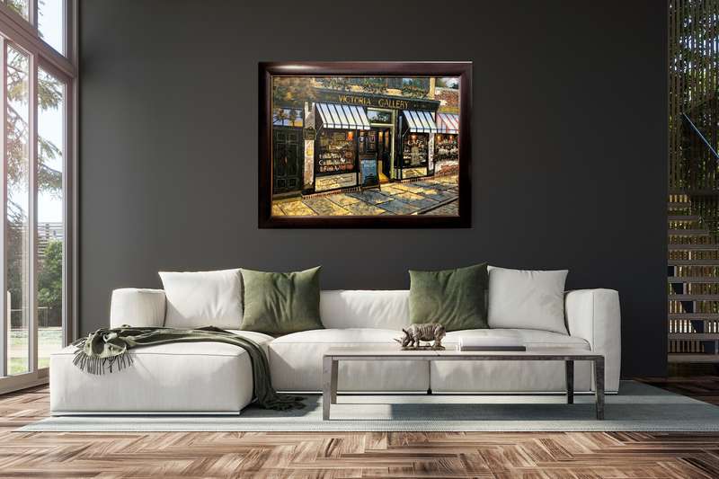 street scene large oil painting
