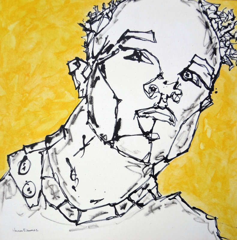 hilton edwards mixed media painting