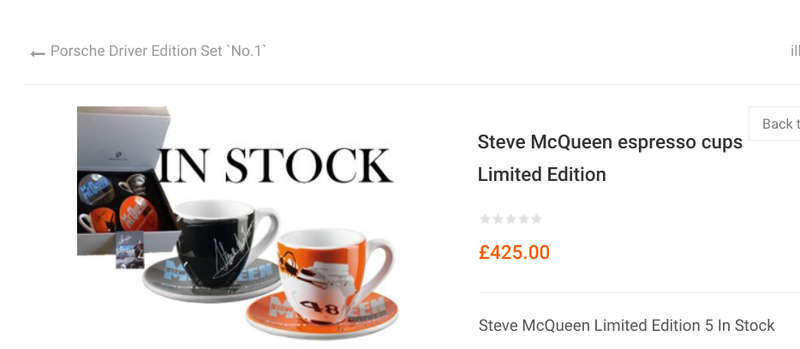 Porsche Design - Collection Le Mans Steve McQueen Limited Edition Espresso Set 1821/5000