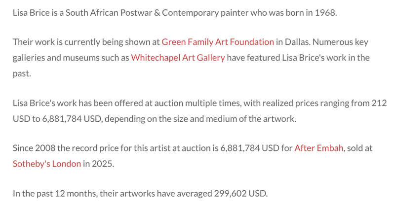 lisa brice `woman` print - The R127 Million South African Artist