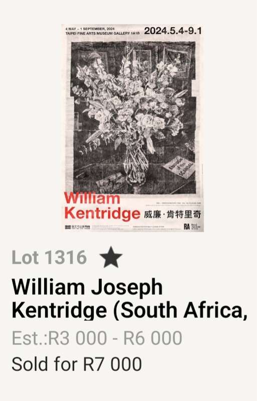 William Kentridge - Taipei Fine Art Museum Exhibition Poster