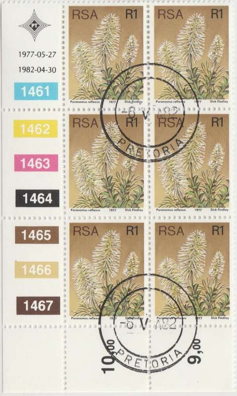 RSA 3rd Definitive Issue SACC 433a x6 CTO (1982-04-30) [SACC R60]