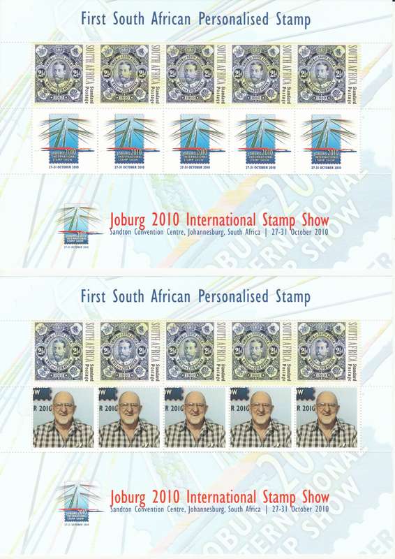 RSA 2010 International Stamp Show - 1st SA Personalised Stamp Collection
