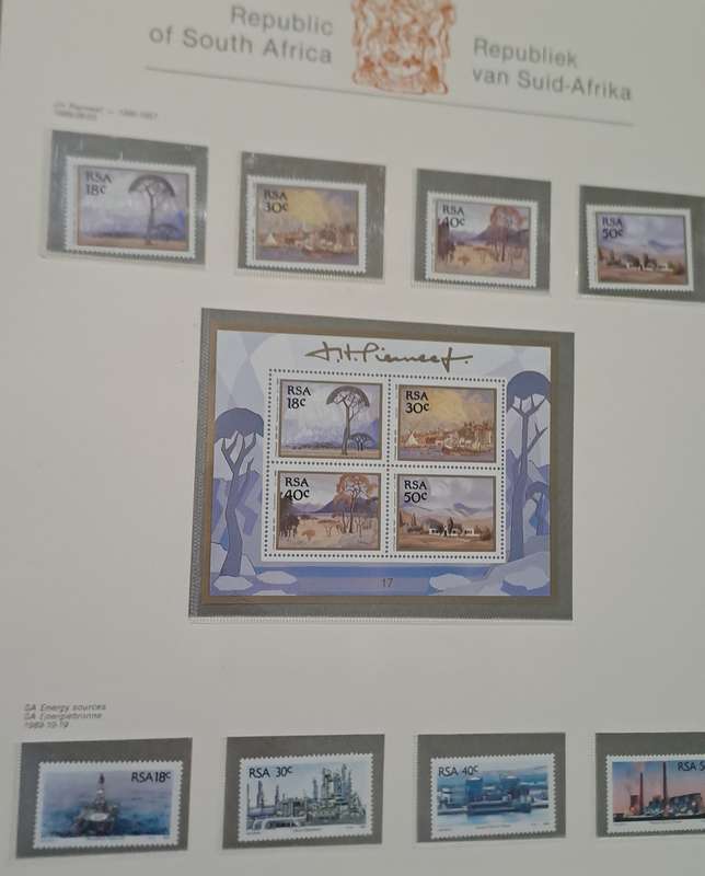 RSA Collection 1977 - 1991 on 45 pre-printed pages, in Blue Ring Back Album. R790.50 SACC Value