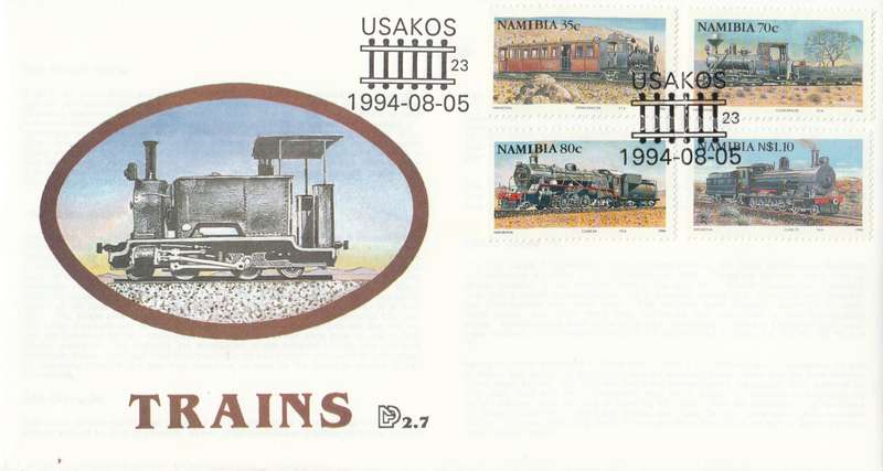 NAM 1994-08-05 Steam Locomotives FDC 2.7 (32 000) [SACC R11]