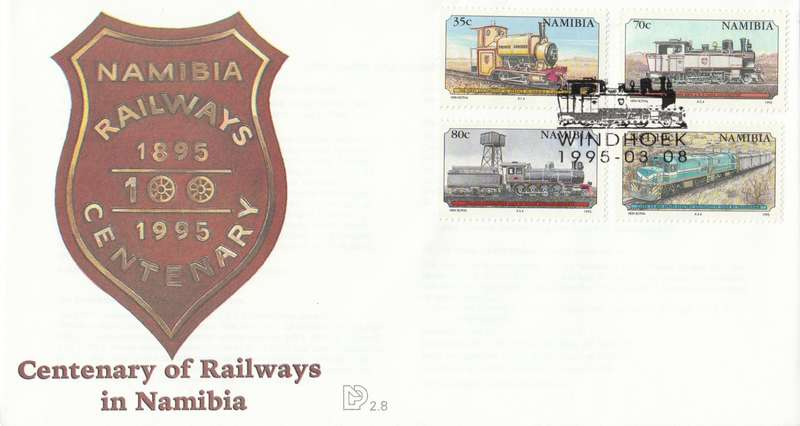 NAM 1995-03-08 Centenary of Railway Services in Namibia FDC 2.8 (30 000) [SACC R15]