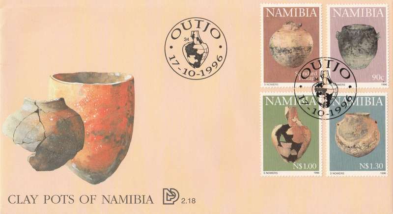 NAM 1996-10-17 Early Pastural Pottery FDC 2.18 [SACC R11]