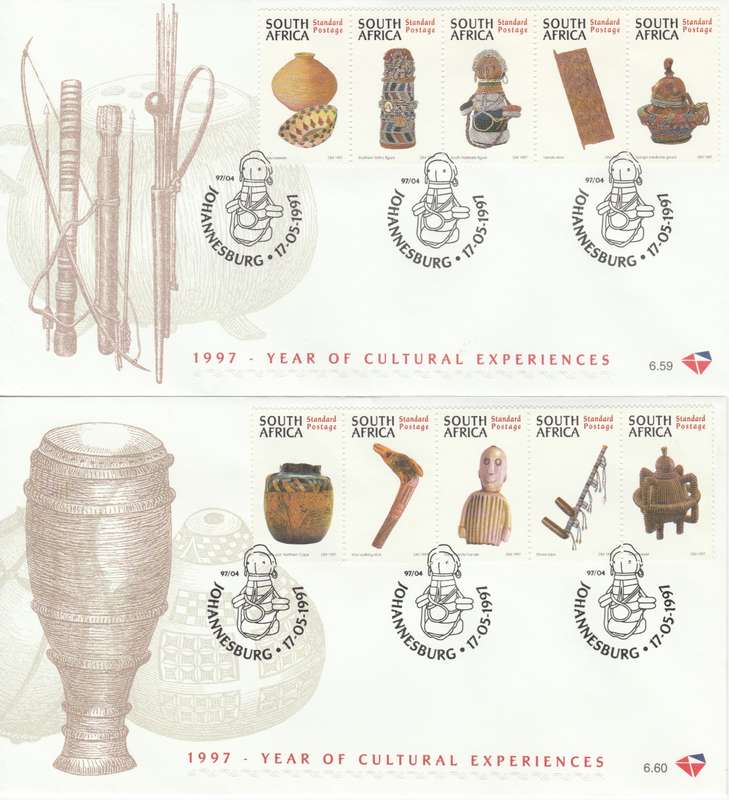 RSA 1997-05-17 Year of Cultural Experiences FDC 6.59 & 6.60 (18 000) [SACC R80]