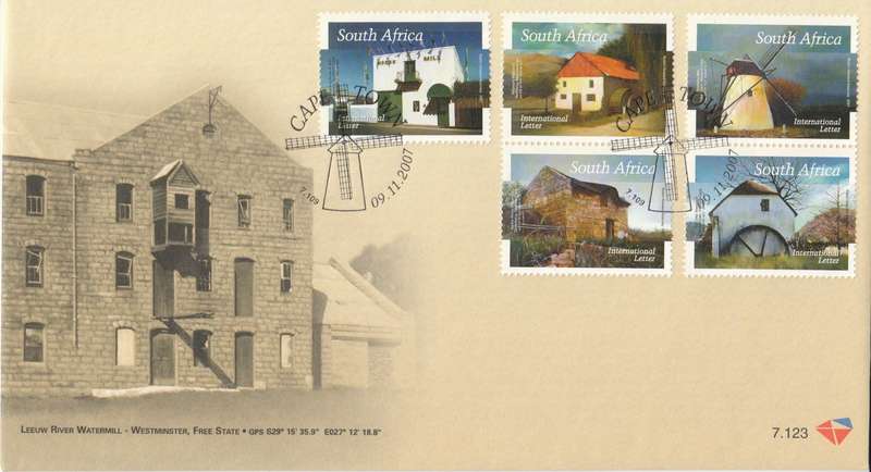 RSA 2007-11-09 Mills of South Africa FDC 7.123 (5 000) [SACC R80]