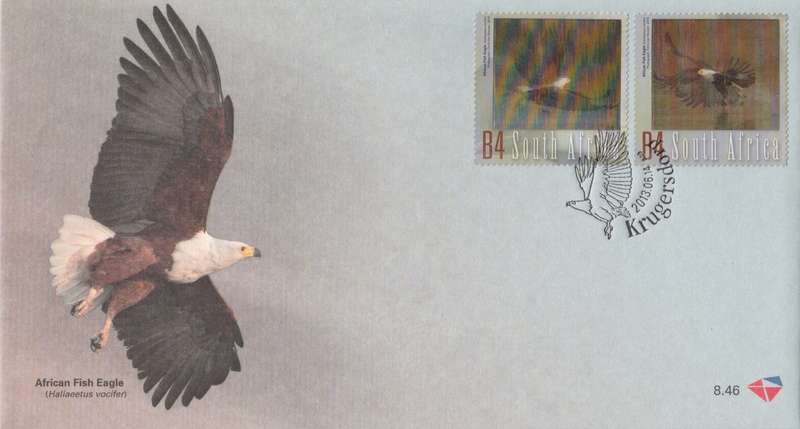 RSA 2013-06-14 Flight of the African Fish Eagle FDC 8.46 (4 000) [SACC R85]