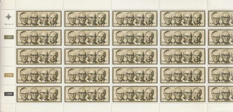 RSA SACC 497 x25 (1981-05-30) Republic Festival - Former State Presidents [SACC R25]