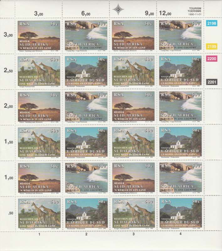 RSA SACC 731-734 x24 (1990-11-01) Tourism in SA [SACC R180]