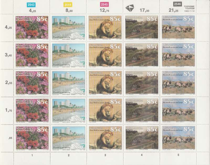 RSA SACC 847-851 x25 (1993-11-12) Tourism [SACC R200]