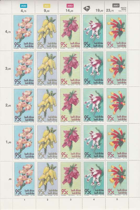 RSA SACC 883-887 x25 (1994-11-18) Heathers [SACC R250]