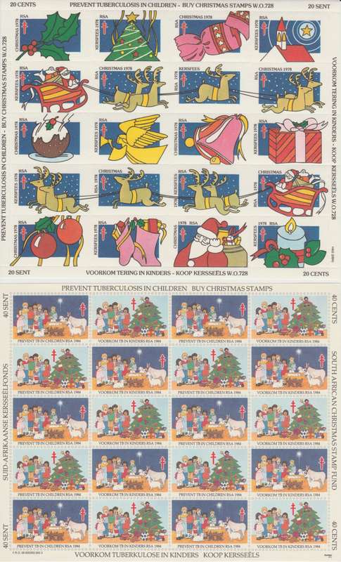 RSA 1978 and 1984 Christmas Stamps