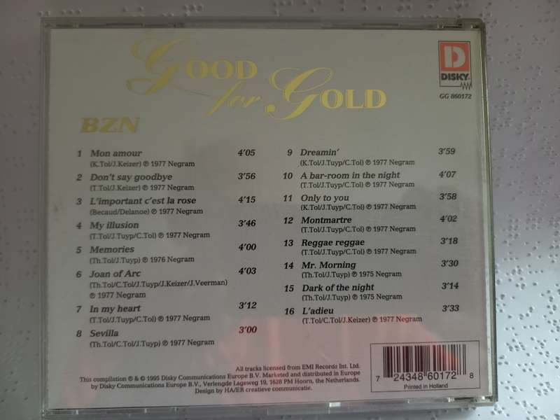 CD - Music - BZN Good for Gold