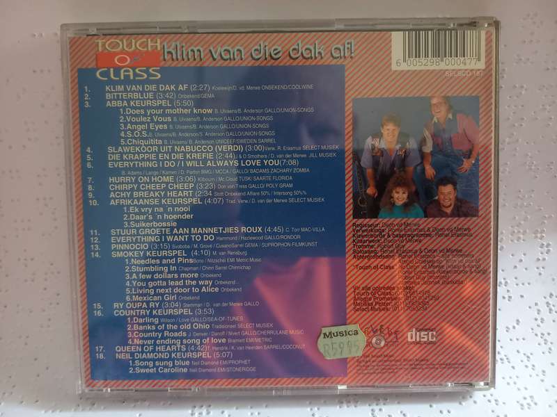 CD - Music - Touch of Class Klim van die dak af