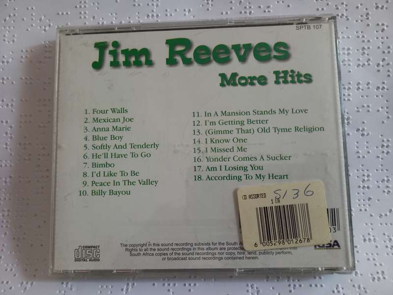 CD - Jim Reeves more hits