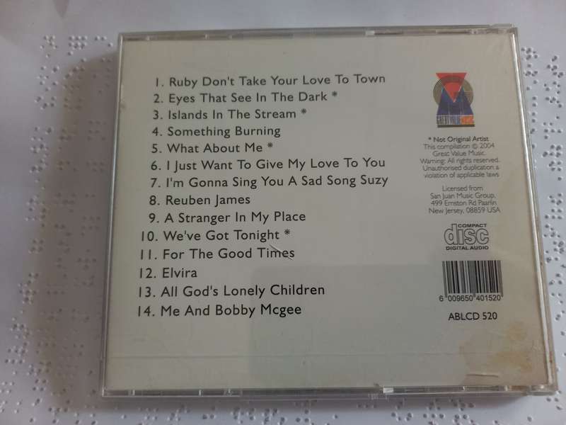 CD - Kenny Rogers greatest hits