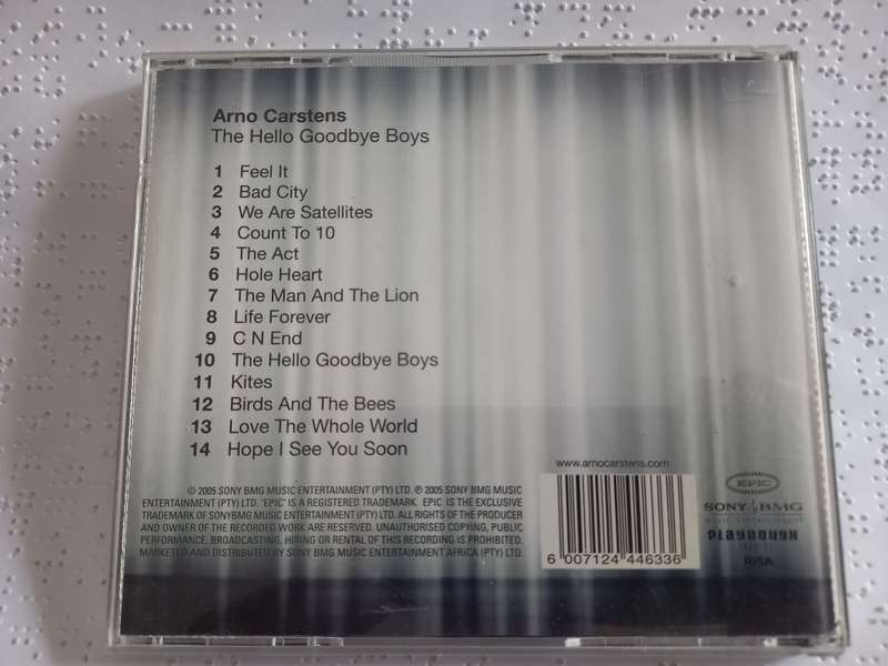 CD - Arno Carstens the hello goodbye boys