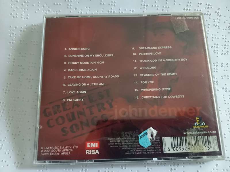 CD - John Denver the premiere collection greatest country songs