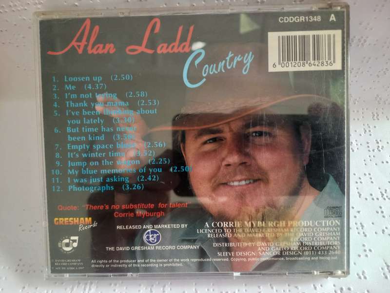 CD - Alan Ladd me and my country songs
