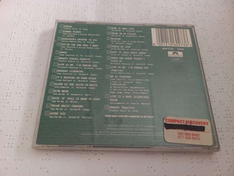 CD - Grease original soundtrack