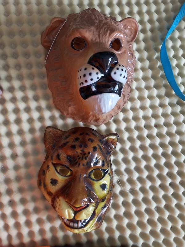 2 x kids animal masks
