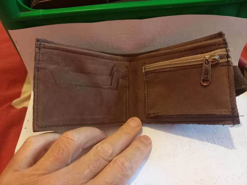 Genuine leather soft wallet
