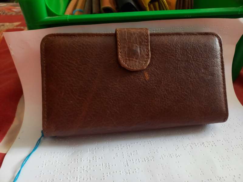 Genuine leather Thick zip Wallet