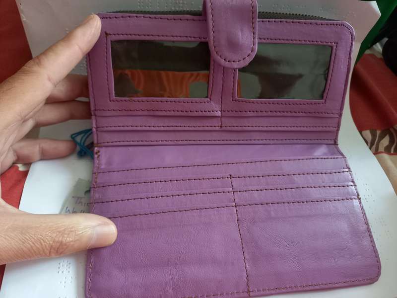 Genuine leather Thick zip Wallet