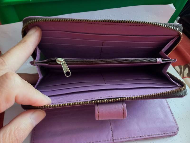 Genuine leather Thick zip Wallet