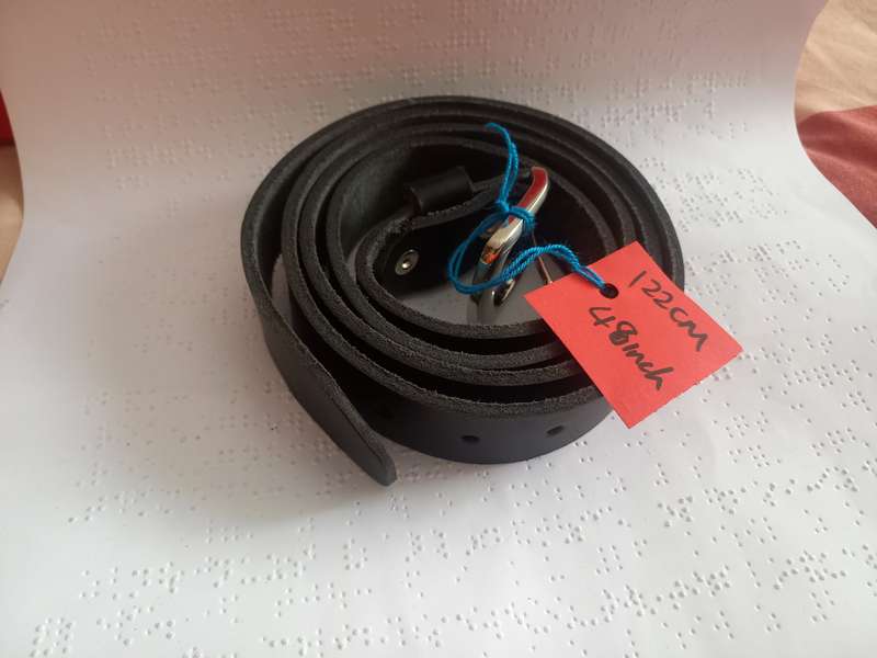 Genuine leather Belt thin 122cm 48inch