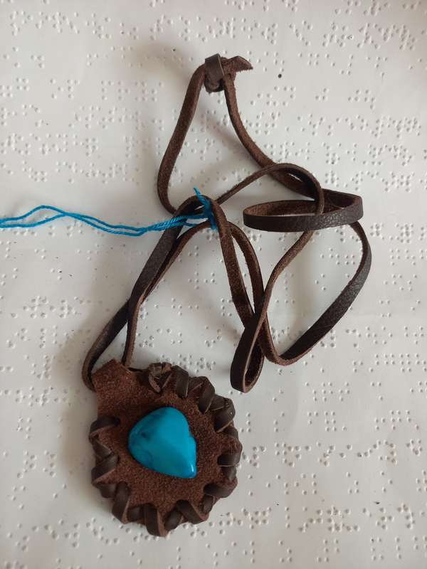 Genuine leather string Necklace Gemstone