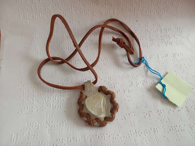 Genuine leather string Necklace Gemstone